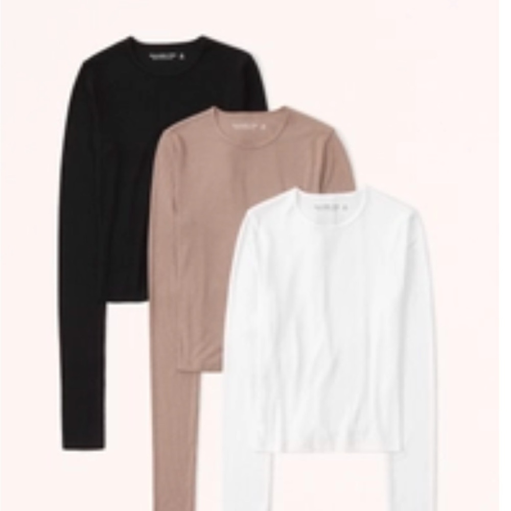 Abercrombie long sleeve rib tops
